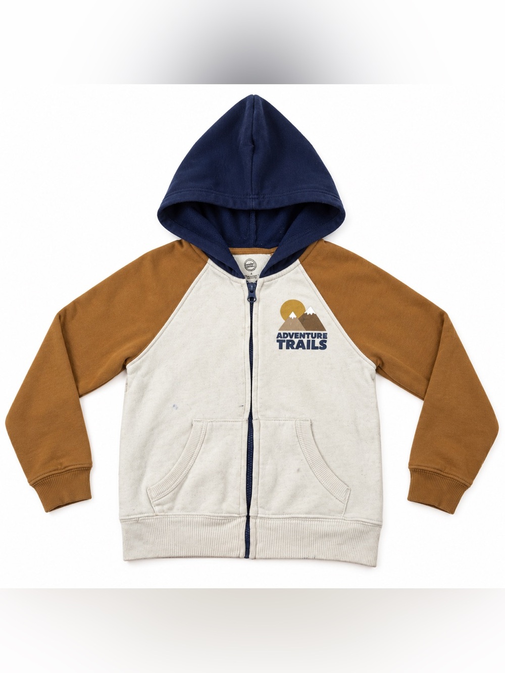 Wonder Nation Adventure Trails Colorblock Zip Hoodie Size 4